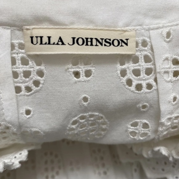 Ulla Johnson - Demna Dress in Pristine White Eyelet Maxi Size 2  GORGEOUS V-neck - Picture 12 of 12
